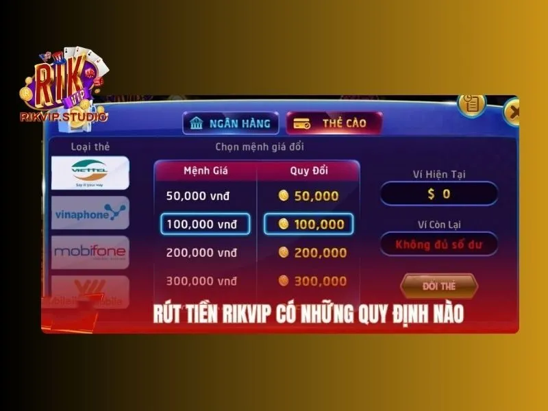 Rút tiền rikvip